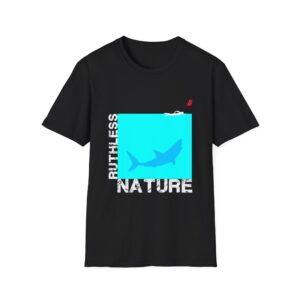 🦈 Ruthless Nature Surf Tee Shark-themed unisex tee for beach days, summer vibes, and ocean lovers. Bold, chill, and gift-ready.