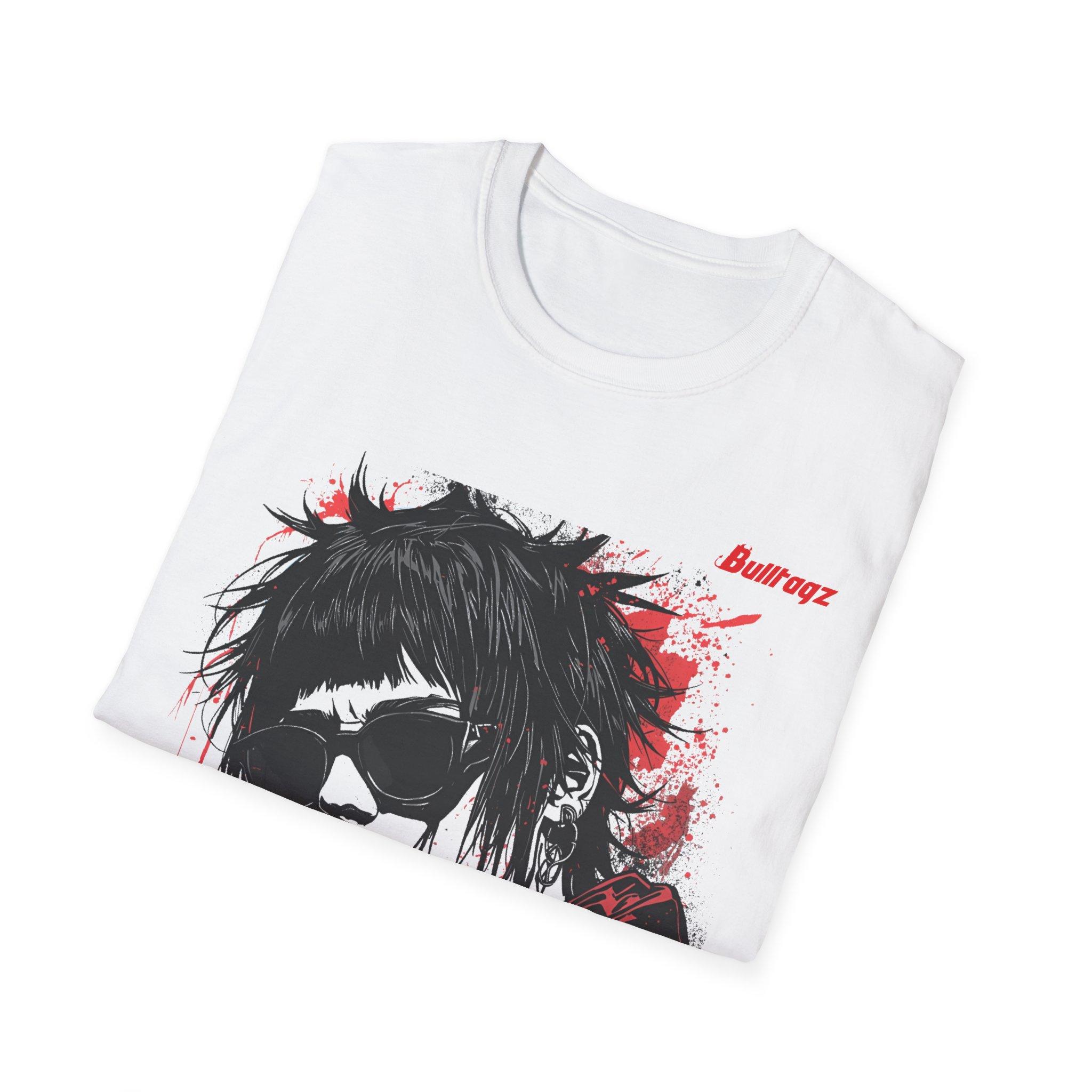 Edgy Graphic Tee - Unisex Softstyle T-Shirt, Alternative Fashion, Casual Wear, Art Lover Gift, Unique Design, Streetwear - Image 4
