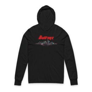 Urban Skyline Unisex Hooded Long Sleeve Tee, Casual Wear, Travel Apparel, Outdoor Activities, Gift for City Lovers