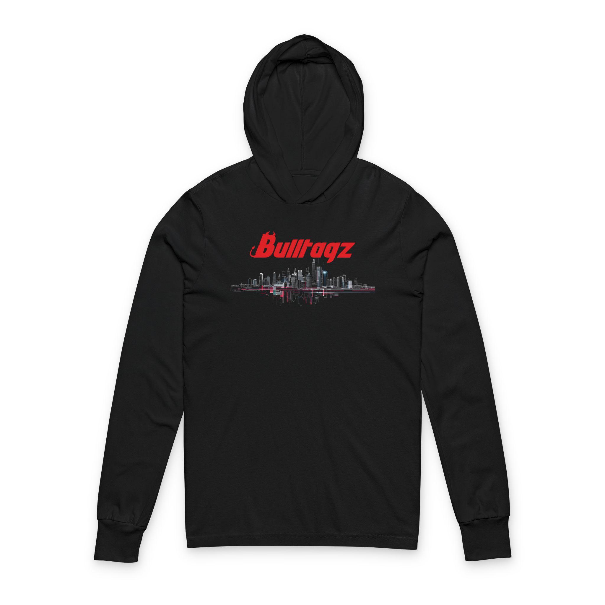 Urban Skyline Unisex Hooded Long Sleeve Tee, Casual Wear, Travel Apparel, Outdoor Activities, Gift for City Lovers