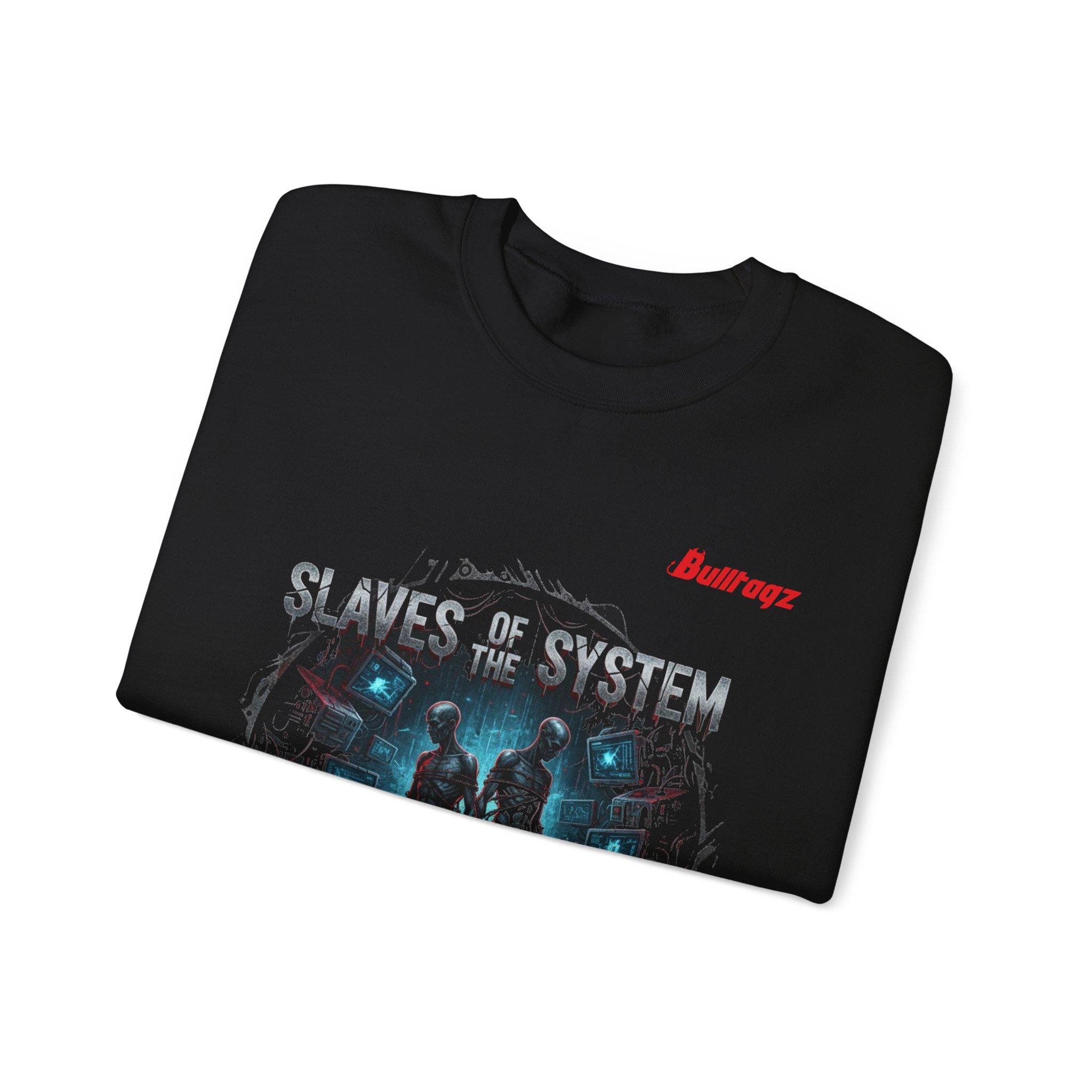 Crewneck Sweatshirt — "Slaves of the System" Sci‑Fi Alien Graphic - Image 3