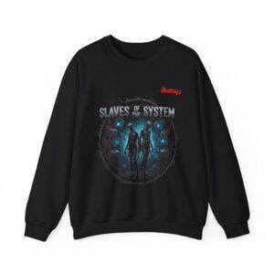 Crewneck Sweatshirt — "Slaves of the System" Sci‑Fi Alien Graphic