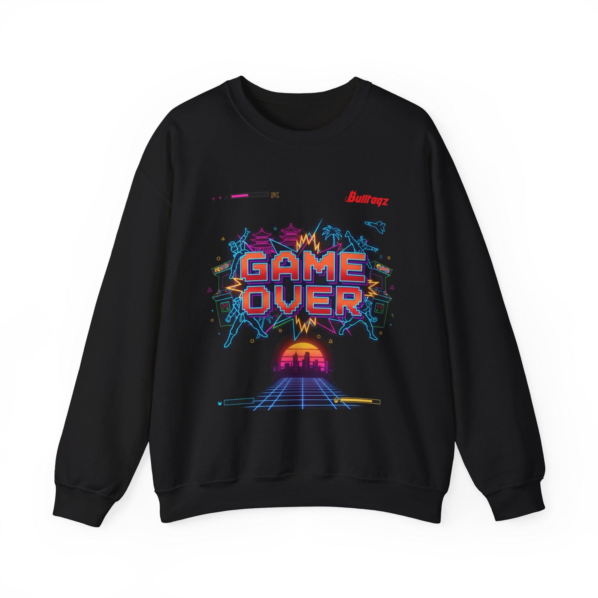 Game Over Retro Crewneck Sweatshirt — 80s Vaporwave Gaming Pullover