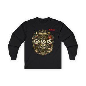 Gnosis Skull Long Sleeve Tee — Occult Vintage Graphic Shirt