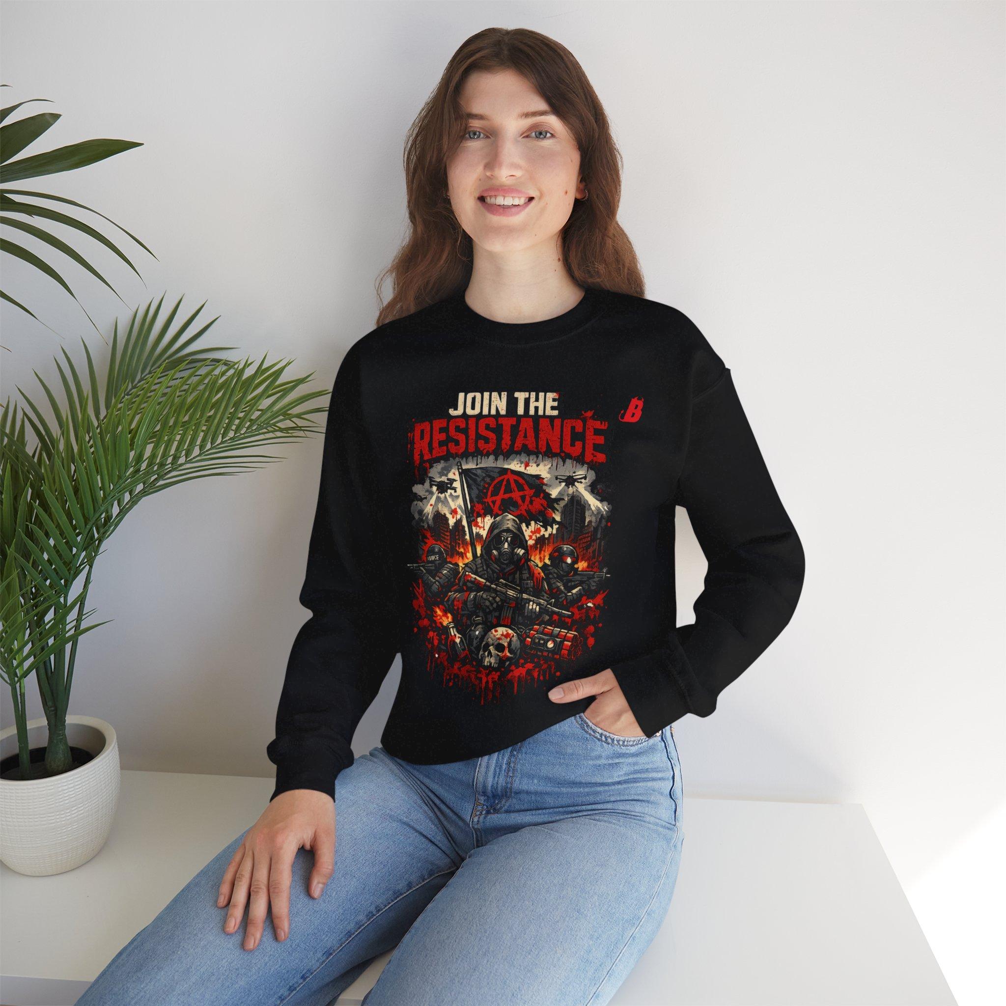 Join The Resistance Sweatshirt — Gothic Skull & Anarchy Graphic Crewneck - Image 7