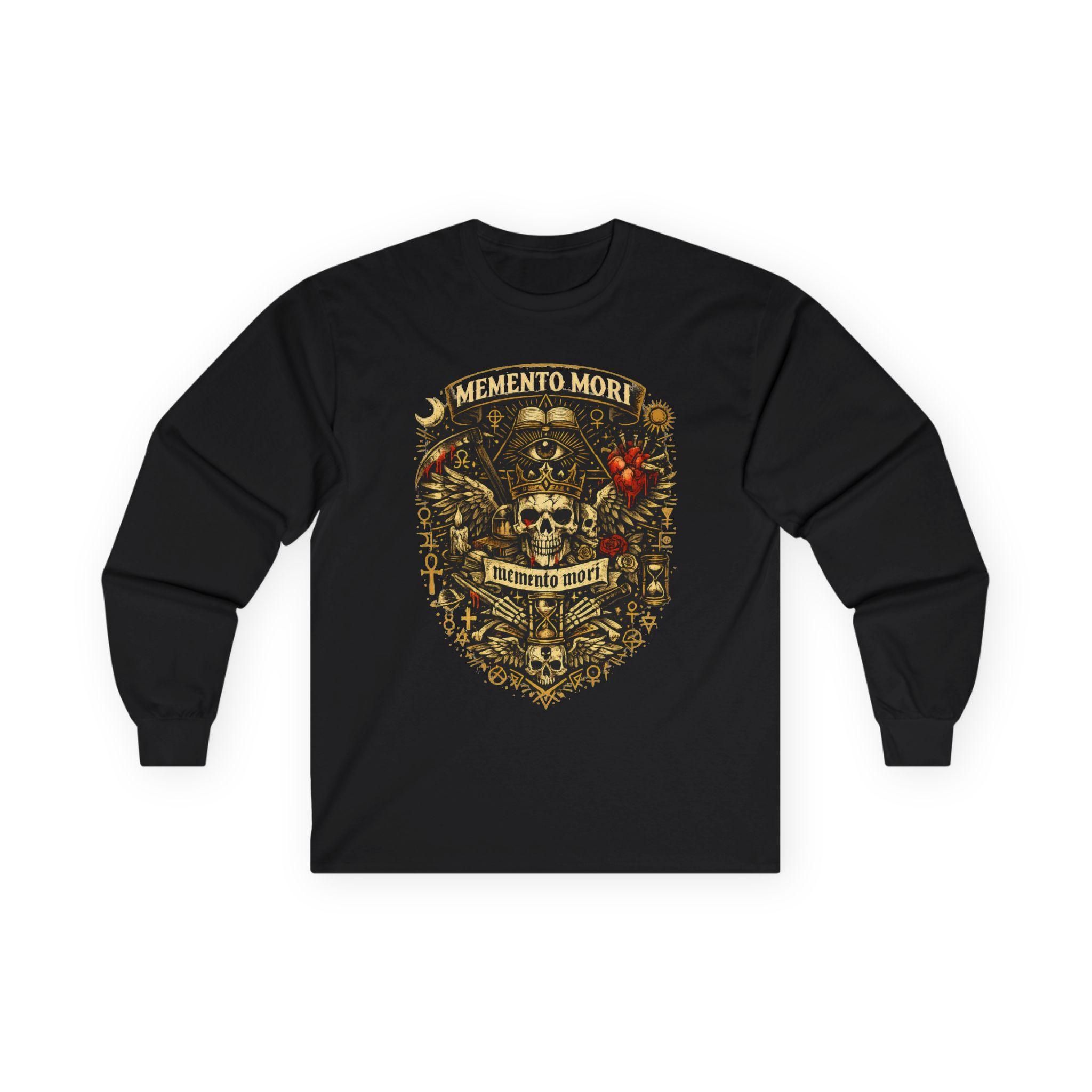Memento Mori Skull Crest Long Sleeve Tee