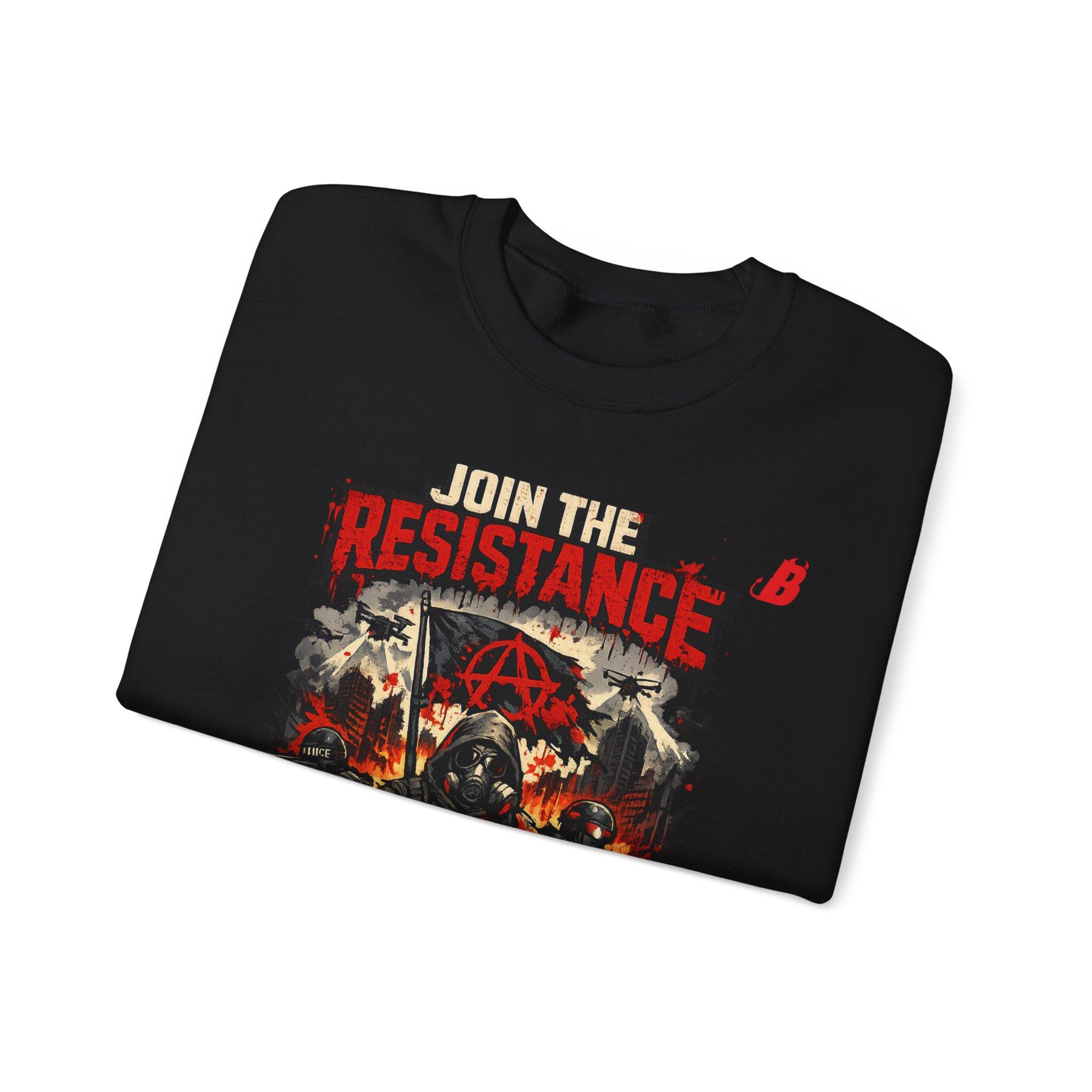 Join The Resistance Sweatshirt — Gothic Skull & Anarchy Graphic Crewneck - Image 3